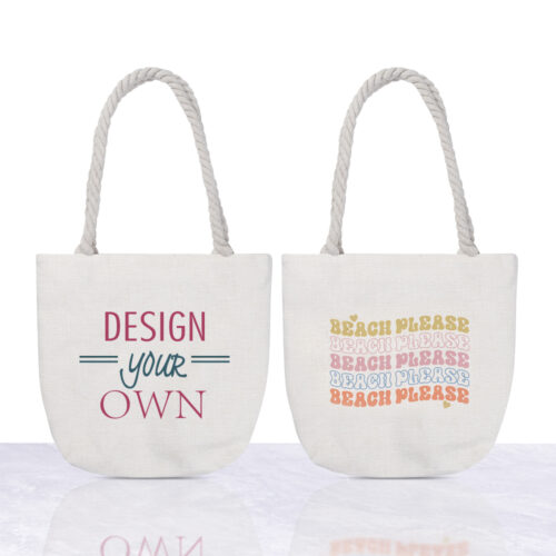 Beach tote with rope handles