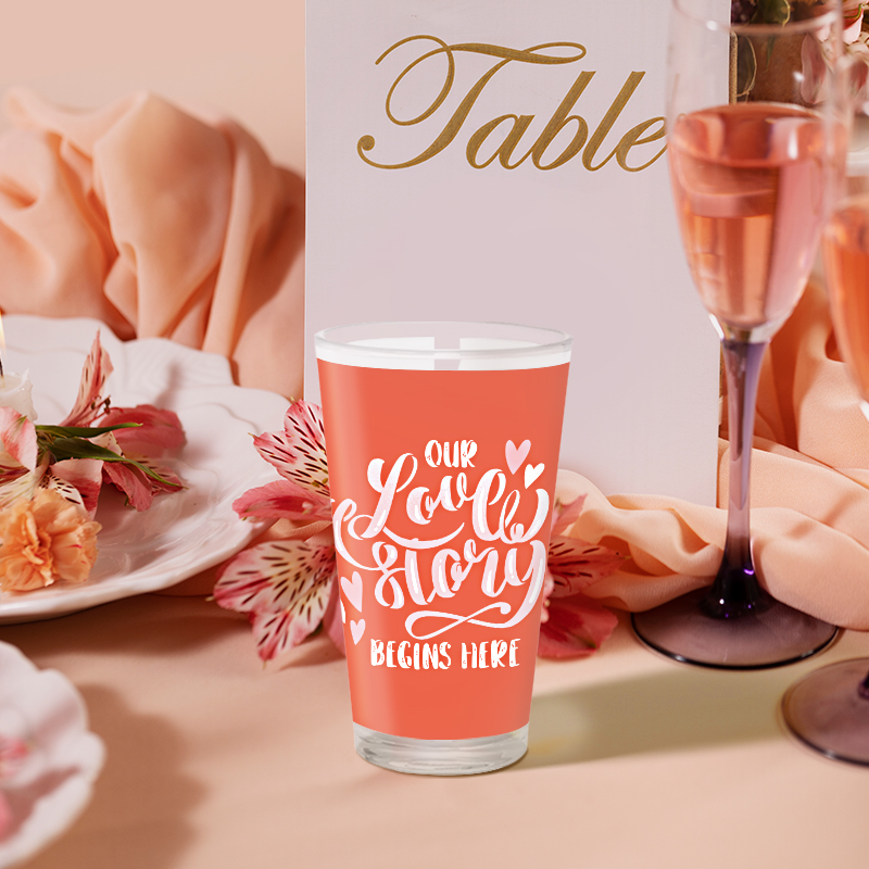 Wedding_17 oz Pint Glass