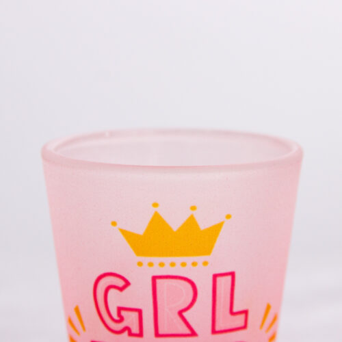 1.5 oz Gradient Frosted Shot Glass Red4